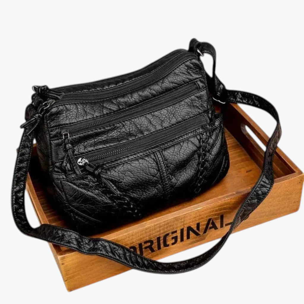 Dame Flettet Crossbody Taske med Mange Rum og Rem