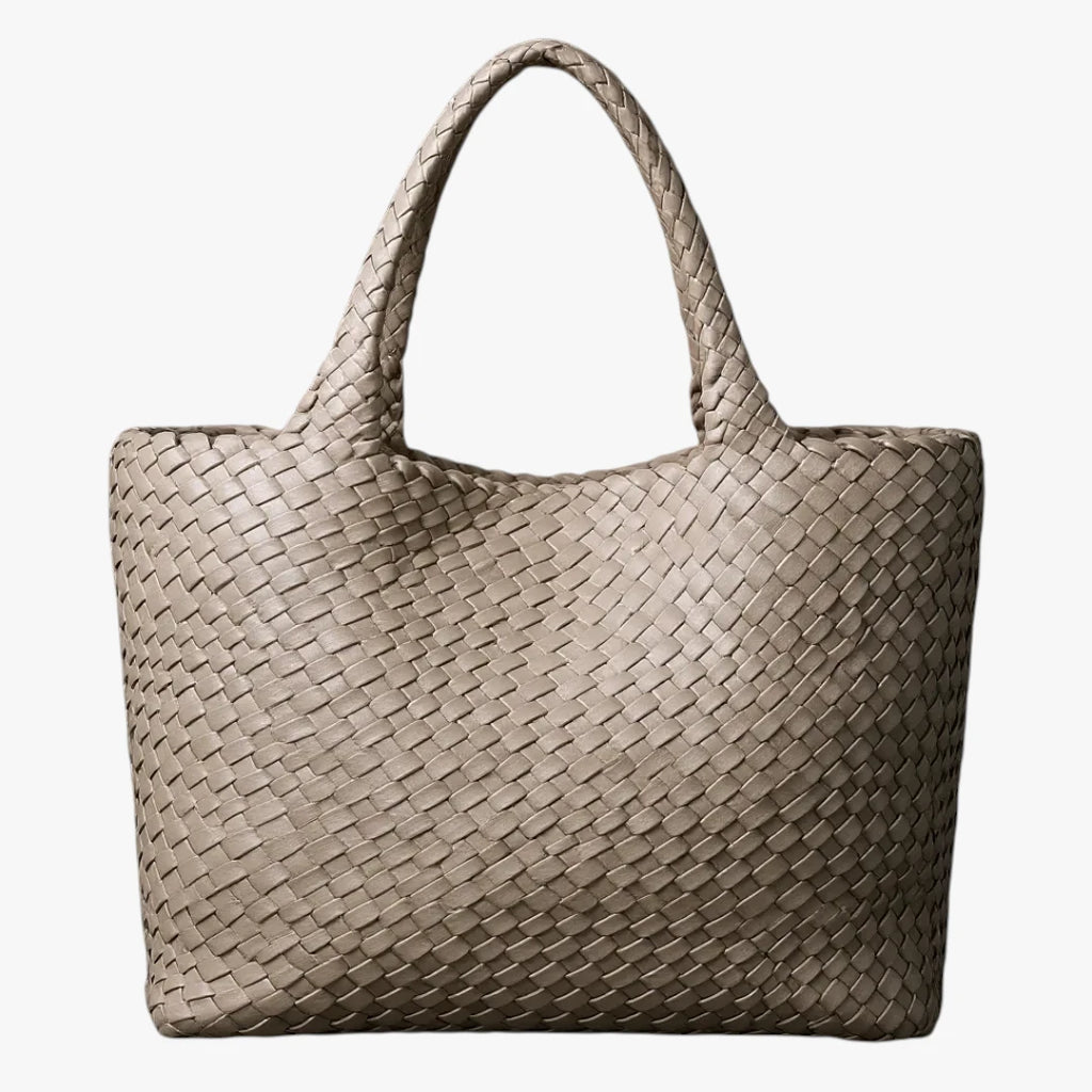 Dame Flettet Shopper Taske med Skulderrem og Rummelighed