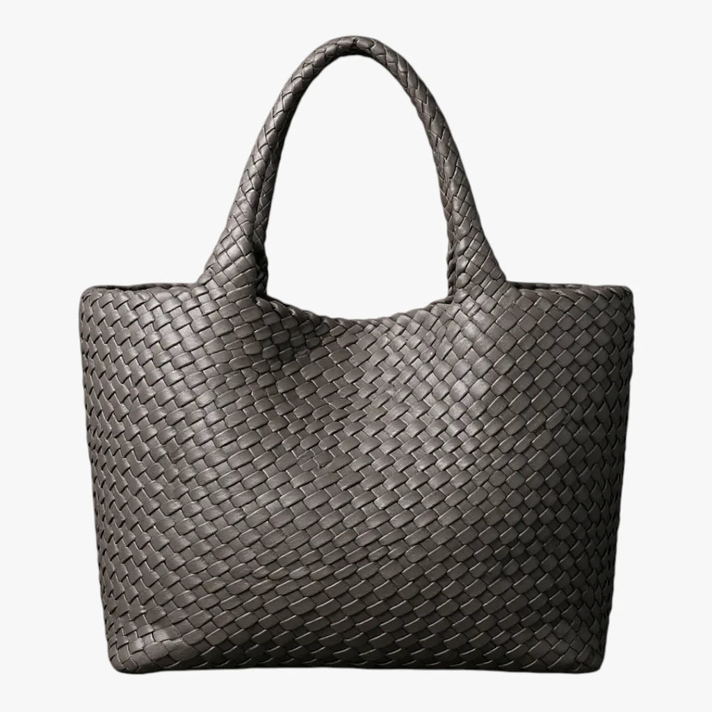 Dame Flettet Shopper Taske med Skulderrem og Rummelighed