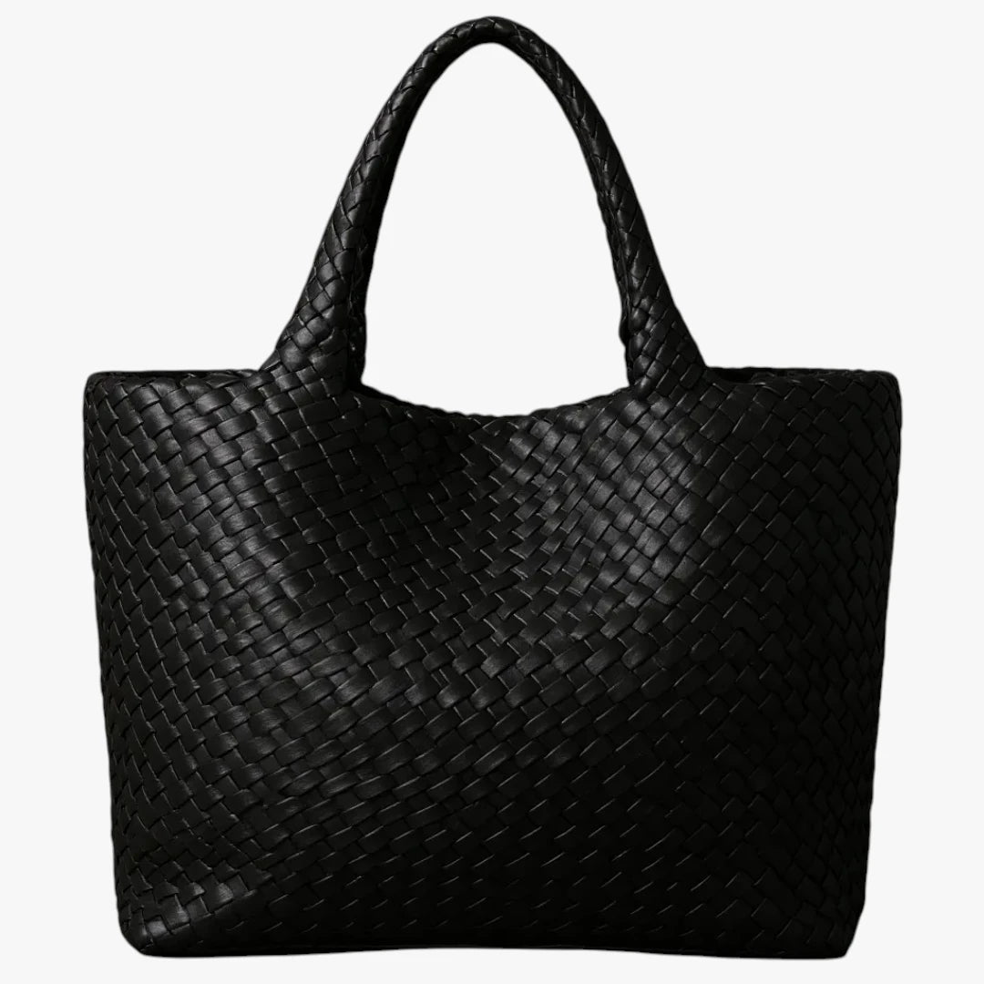 Dame Flettet Shopper Taske med Skulderrem og Rummelighed
