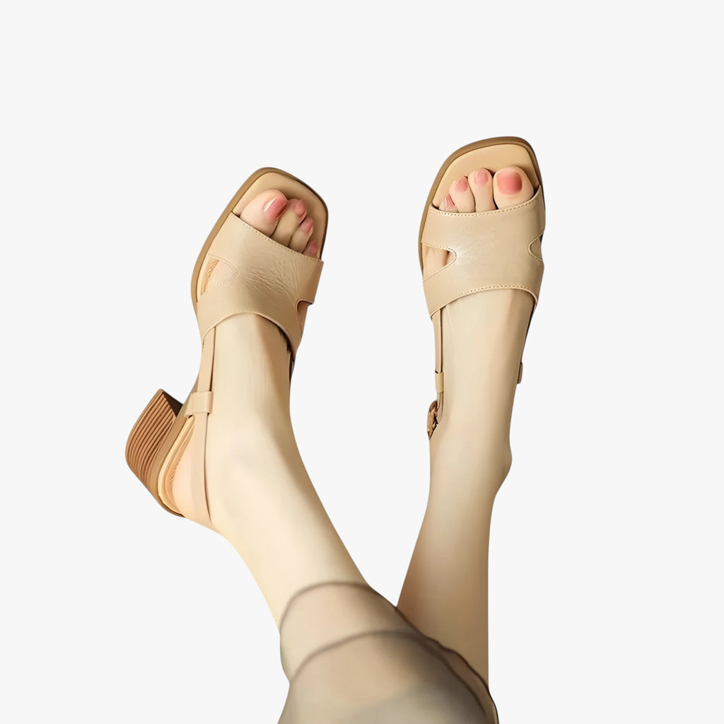 Dame Højhælede Sandaler med Blokhæl og Rem