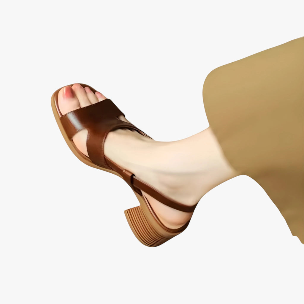Dame Højhælede Sandaler med Blokhæl og Rem