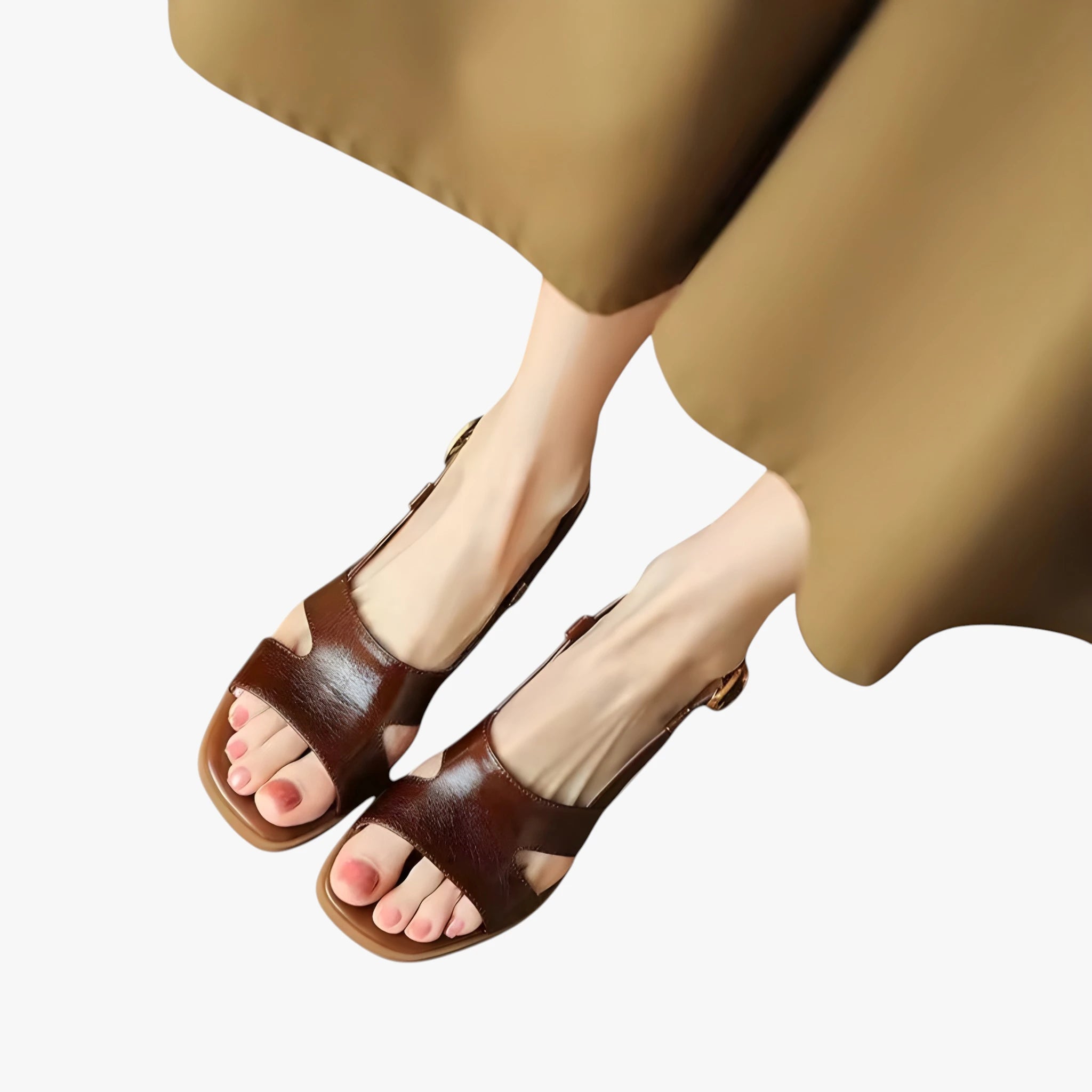 Dame Højhælede Sandaler med Blokhæl og Rem