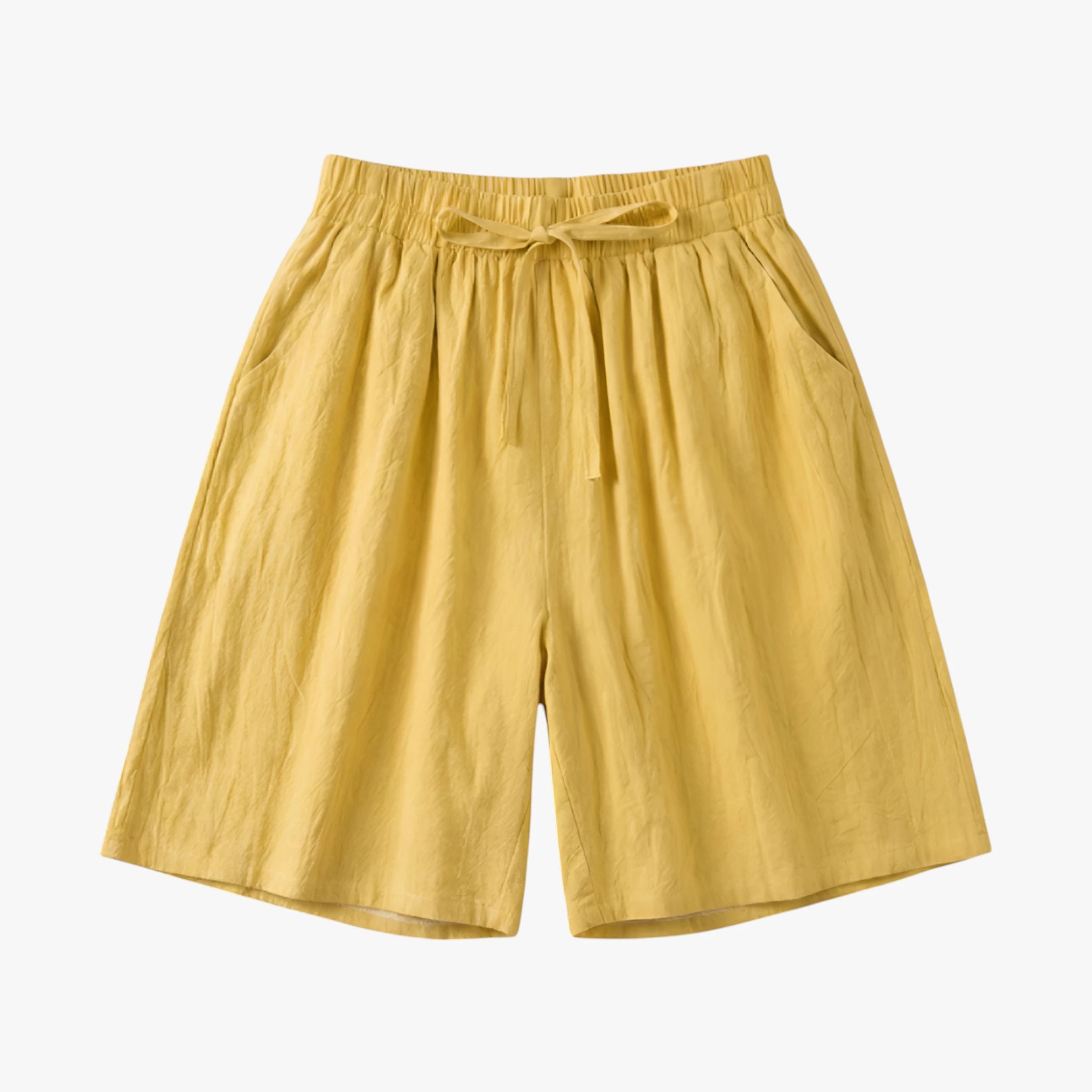 Dame Knælange Løse Shorts med Lommer og Sidelommer