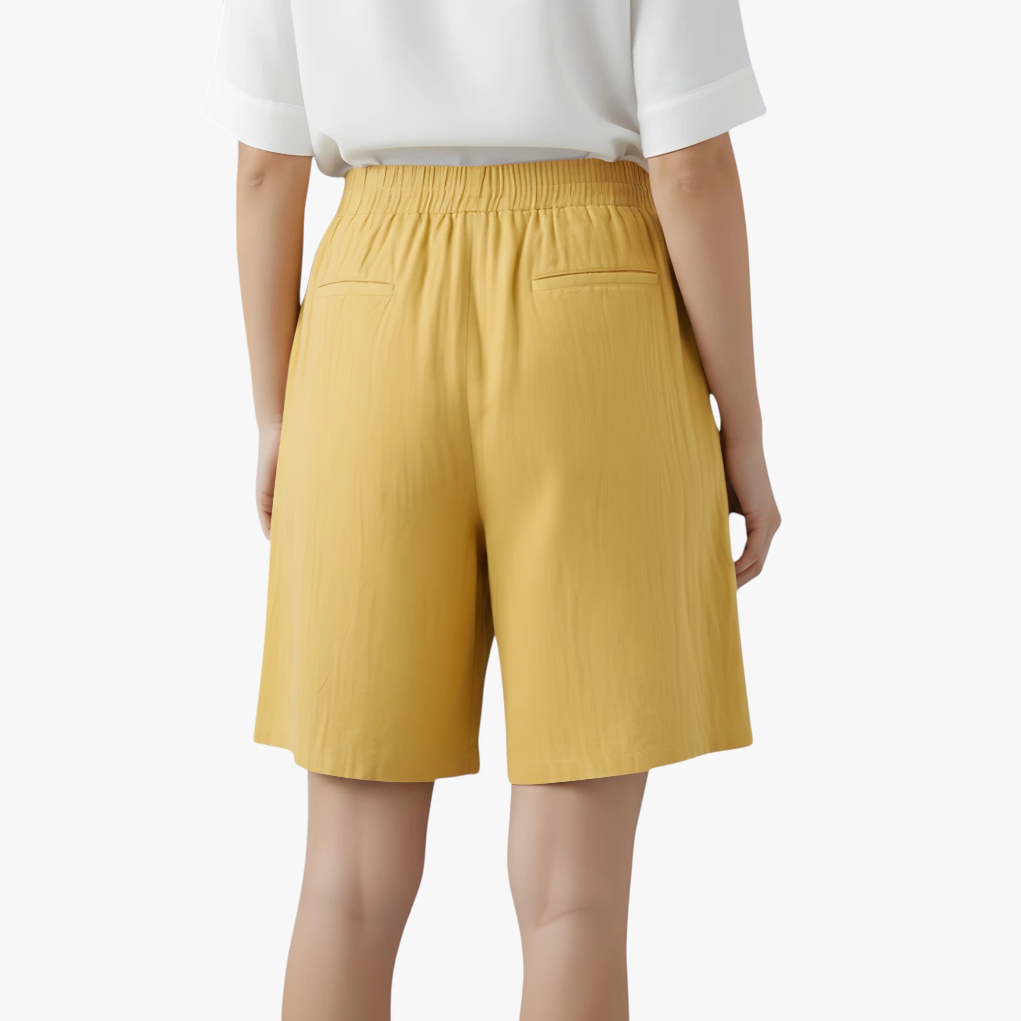Dame Knælange Løse Shorts med Lommer og Sidelommer