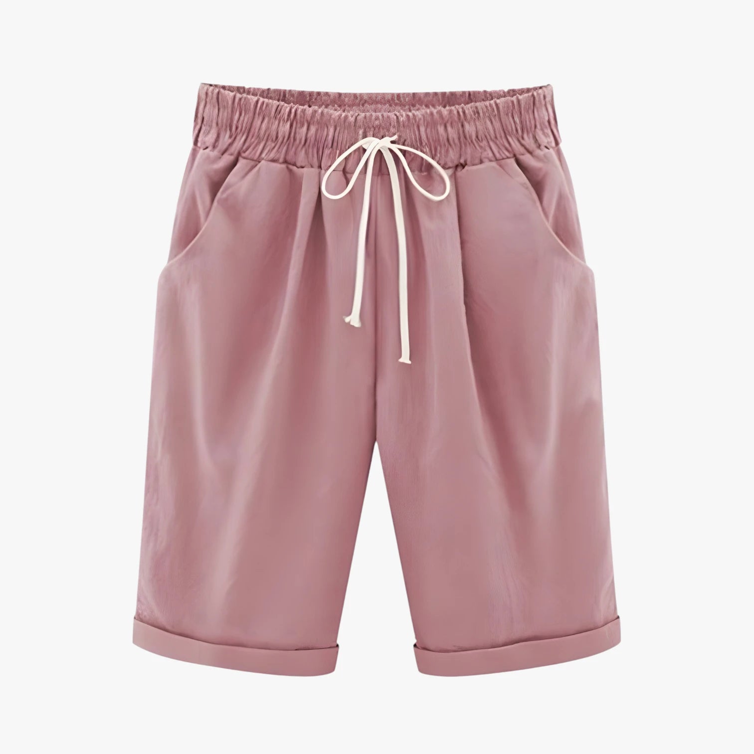 Dame Knælange Løse Shorts med Lommer og Snoretræk