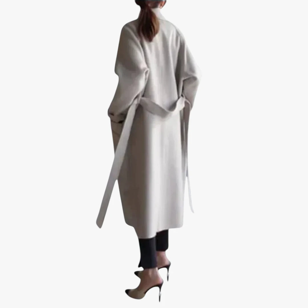 Dame Lang Oversize Frakke med Lommer