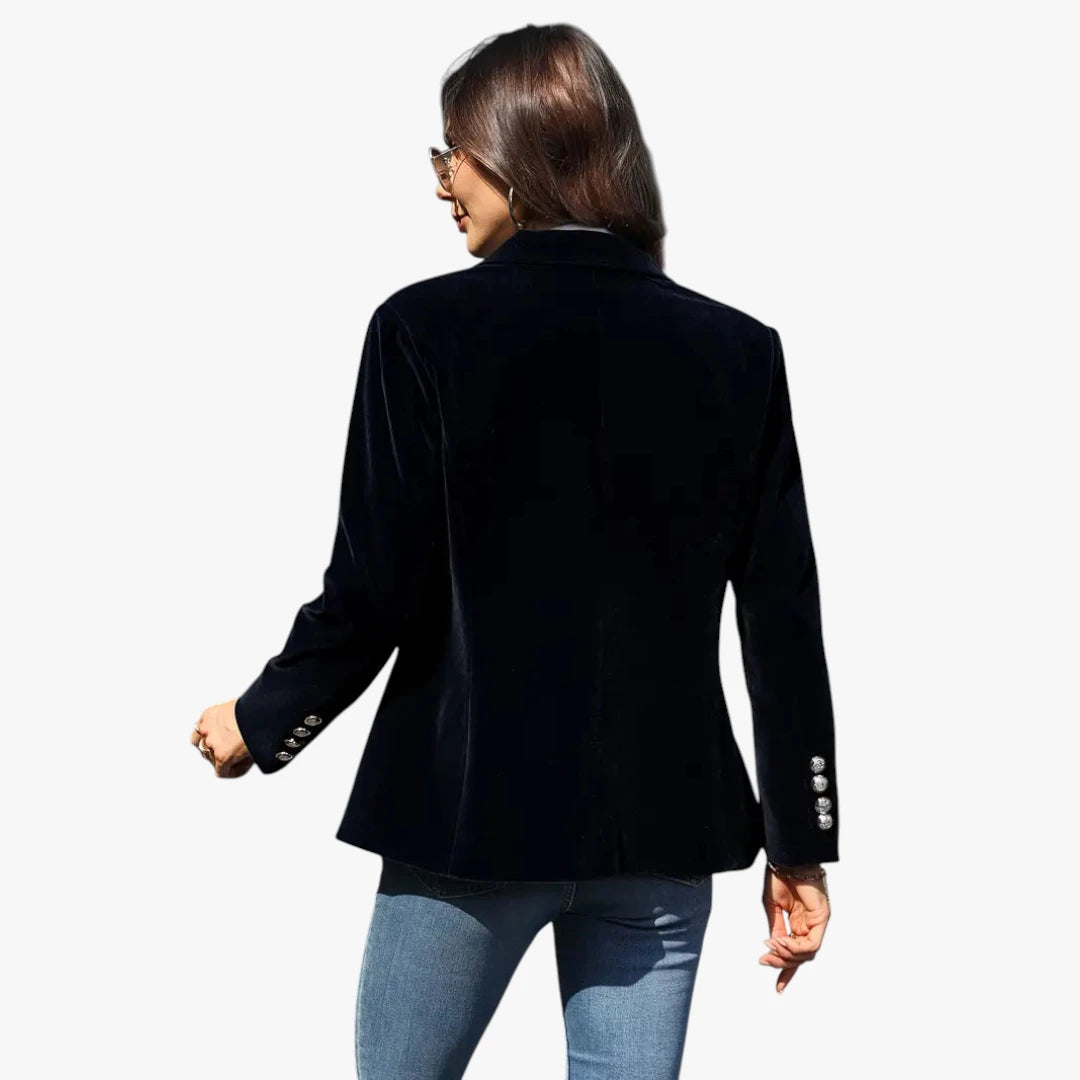 Dame Lang Slim Fit Blazer med Knaplukning