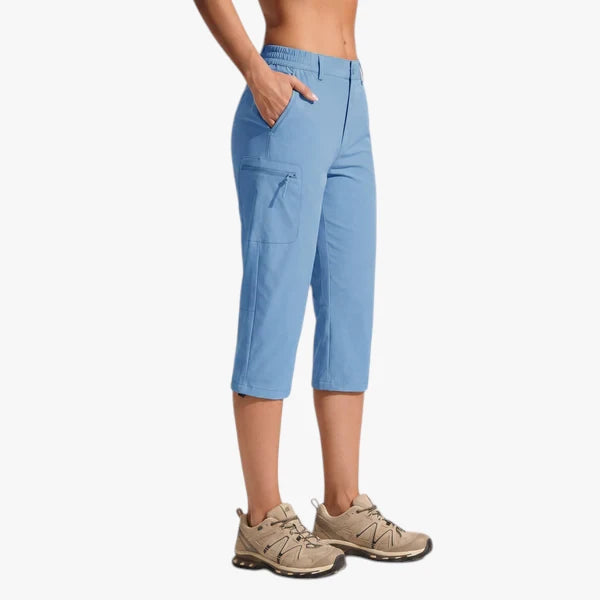 Dame Lange Vandre Shorts med Lommer og Lynlås