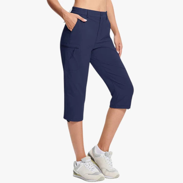 Dame Lange Vandre Shorts med Lommer og Lynlås