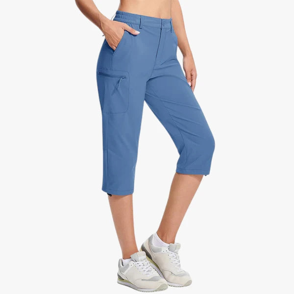 Dame Lange Vandre Shorts med Lommer og Lynlås