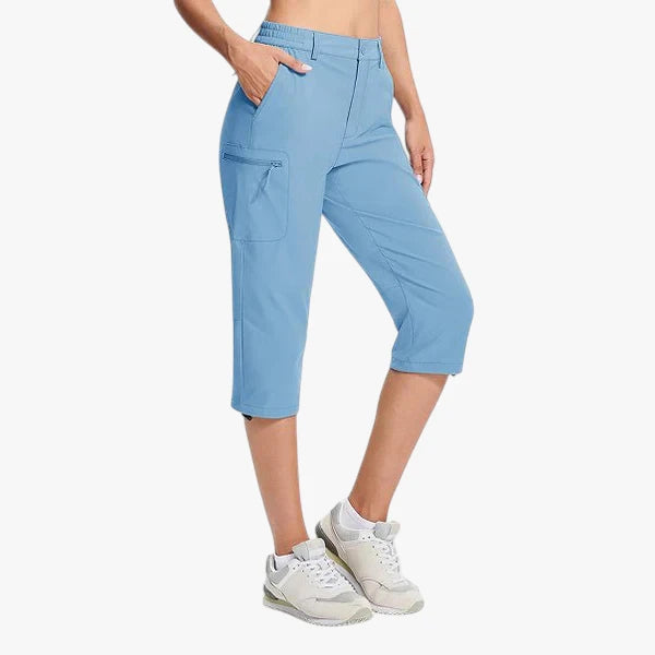Dame Lange Vandre Shorts med Lommer og Lynlås