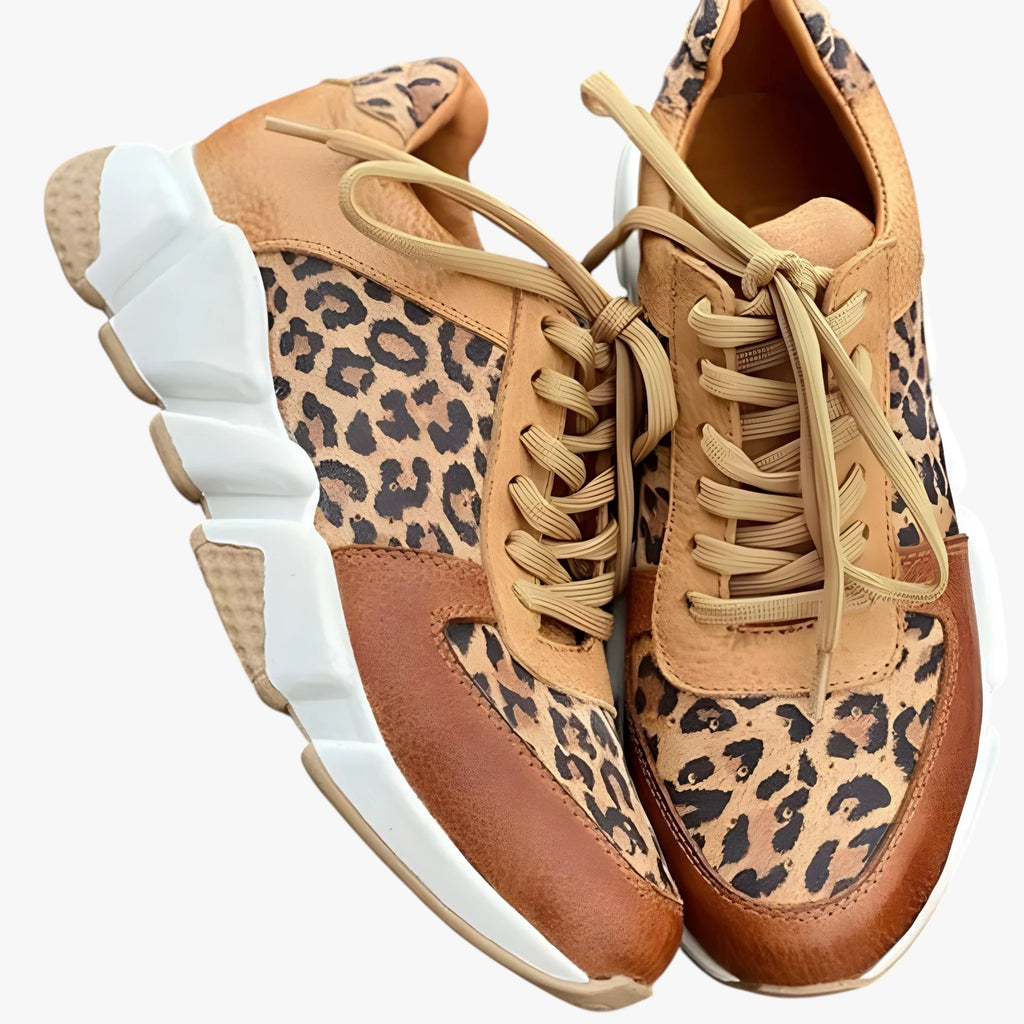 Dame Lette Brede Sneakers med Snøre og Anti-slip