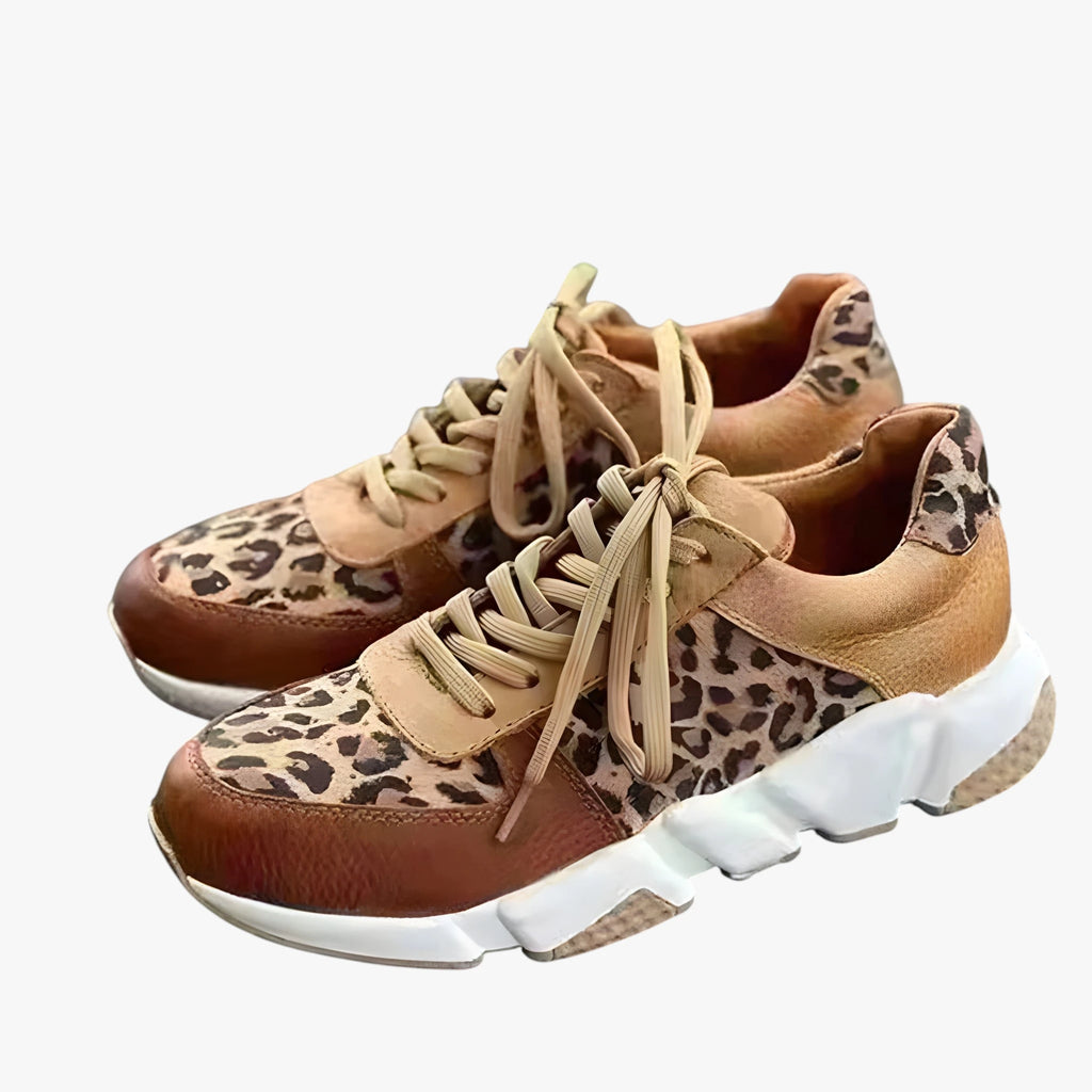 Dame Lette Brede Sneakers med Snøre og Anti-slip