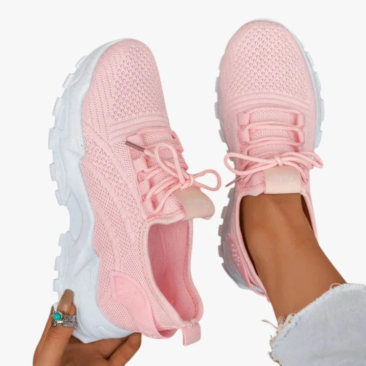 Dame Lette Brede Sneakers med Svangstøtte og Snøre