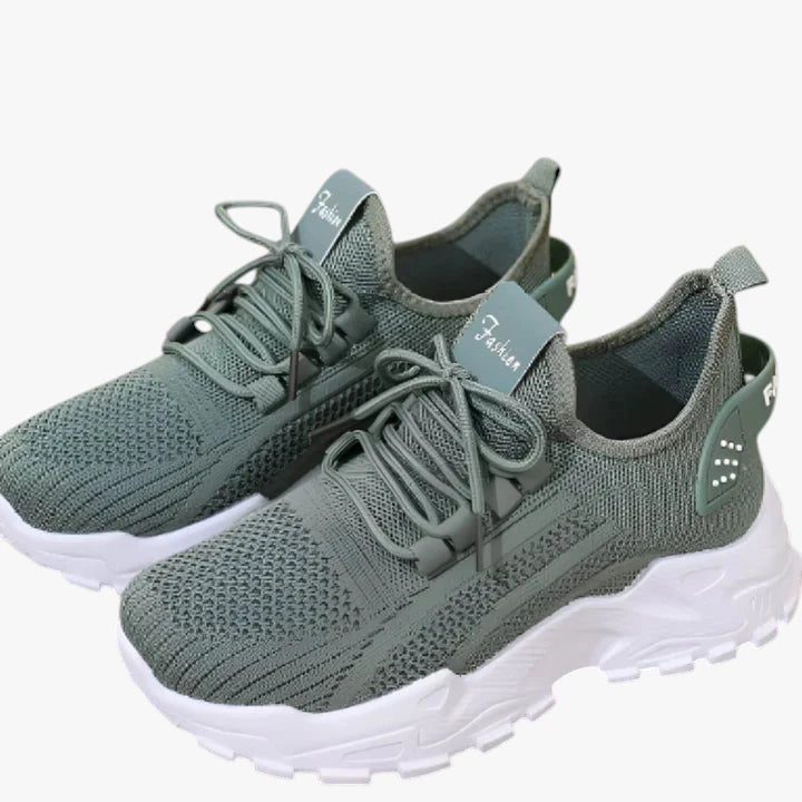 Dame Lette Brede Sneakers med Svangstøtte og Snøre
