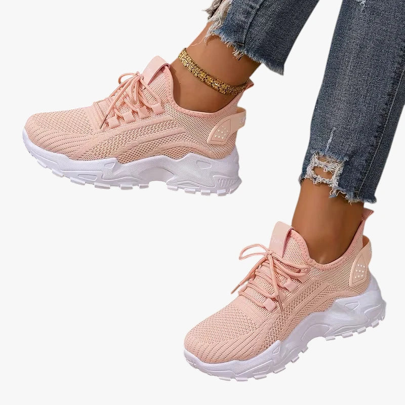 Dame Lette Brede Sneakers med Svangstøtte og Snøre
