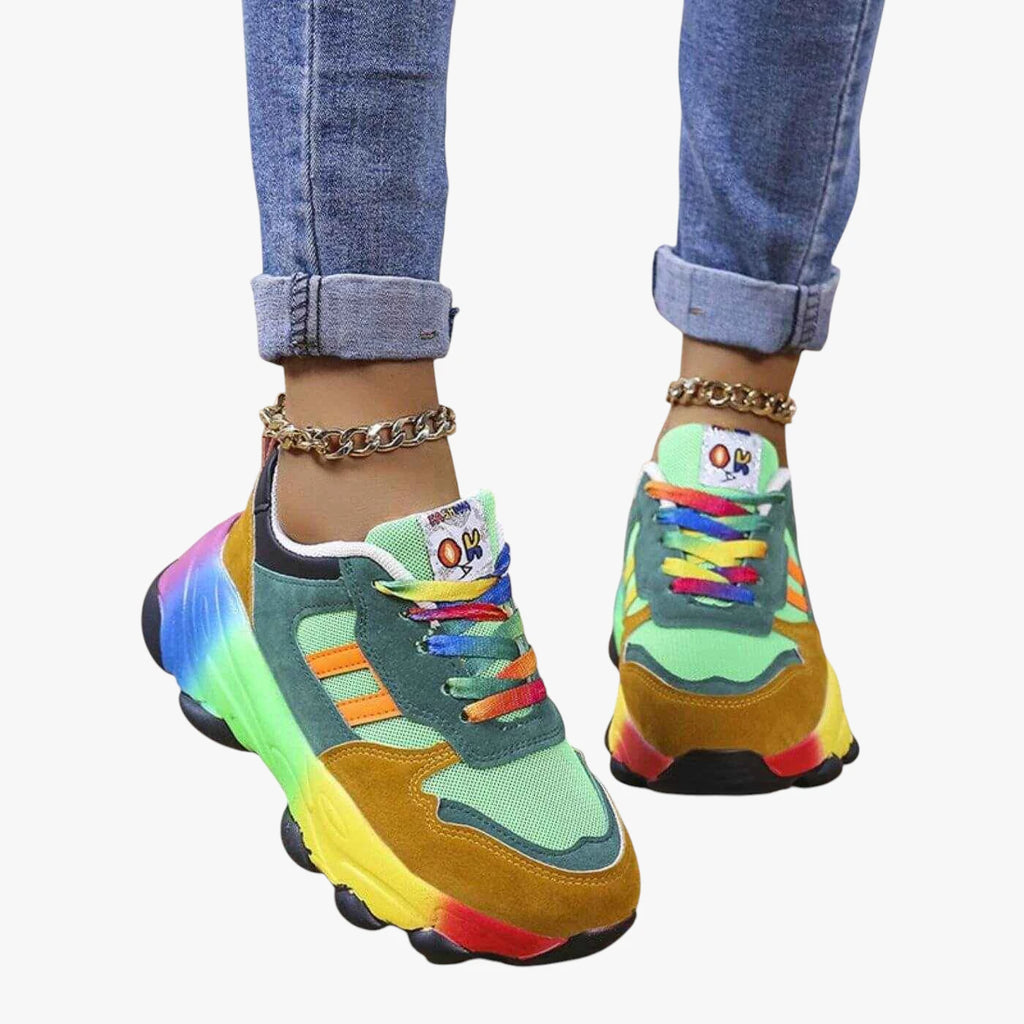 Dame Lette Høje Sneakers med For og Snøre