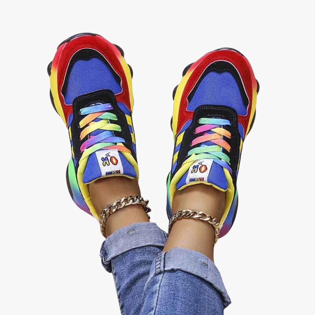 Dame Lette Høje Sneakers med For og Snøre