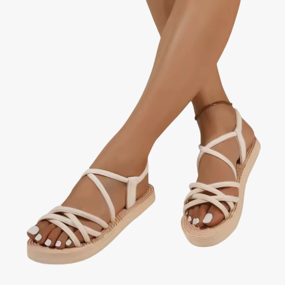Dame Lette Platform Sandaler med Krydsede Remme