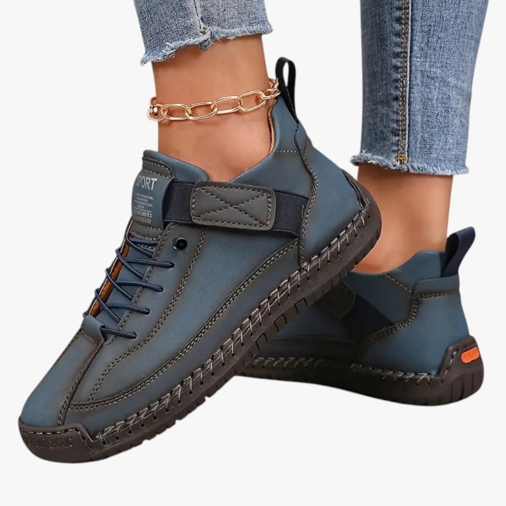 Dame Lette Platform Sneakers med Velcro og Snøre