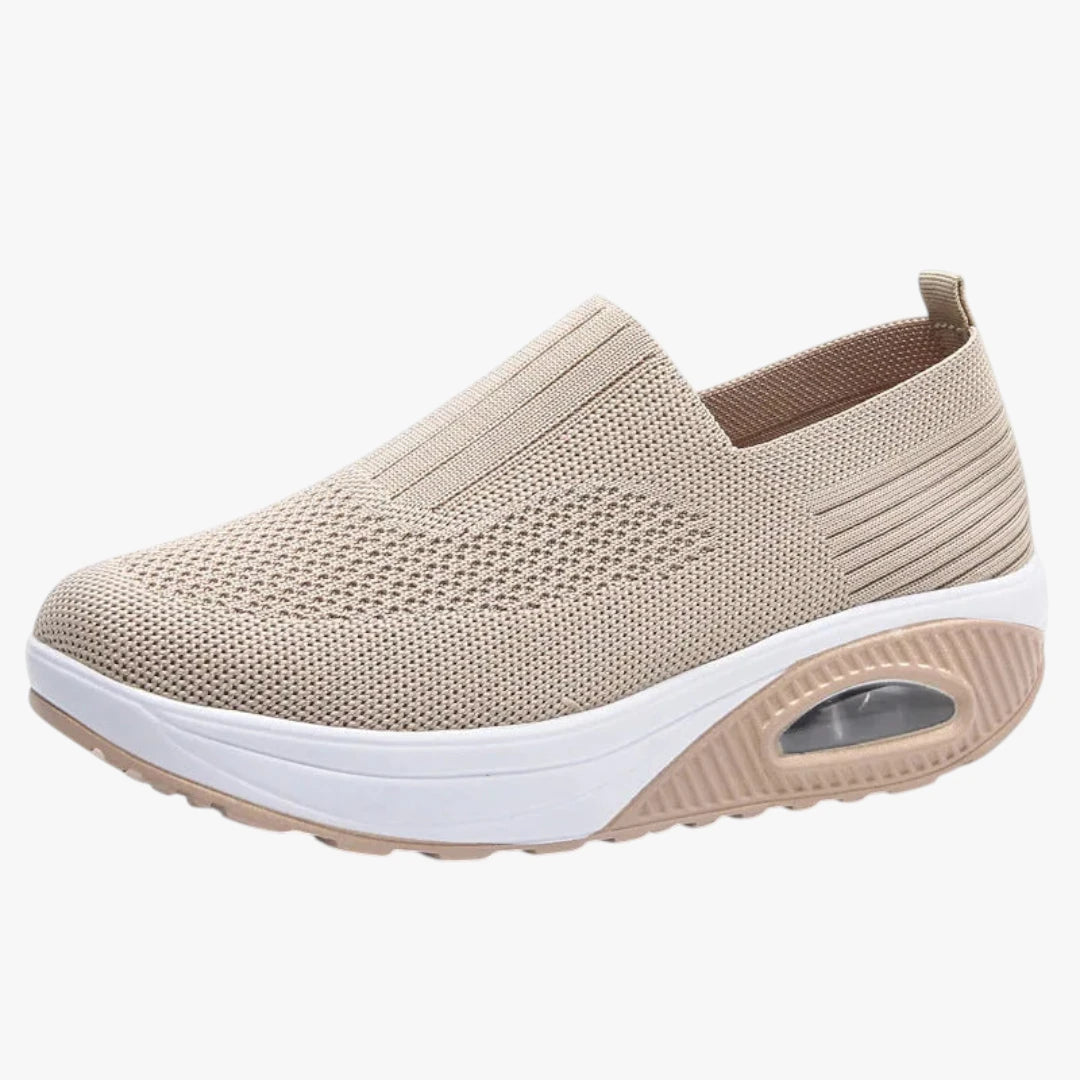 Dame Lette Slip-on Sneakers med Hæl og Svangstøtte