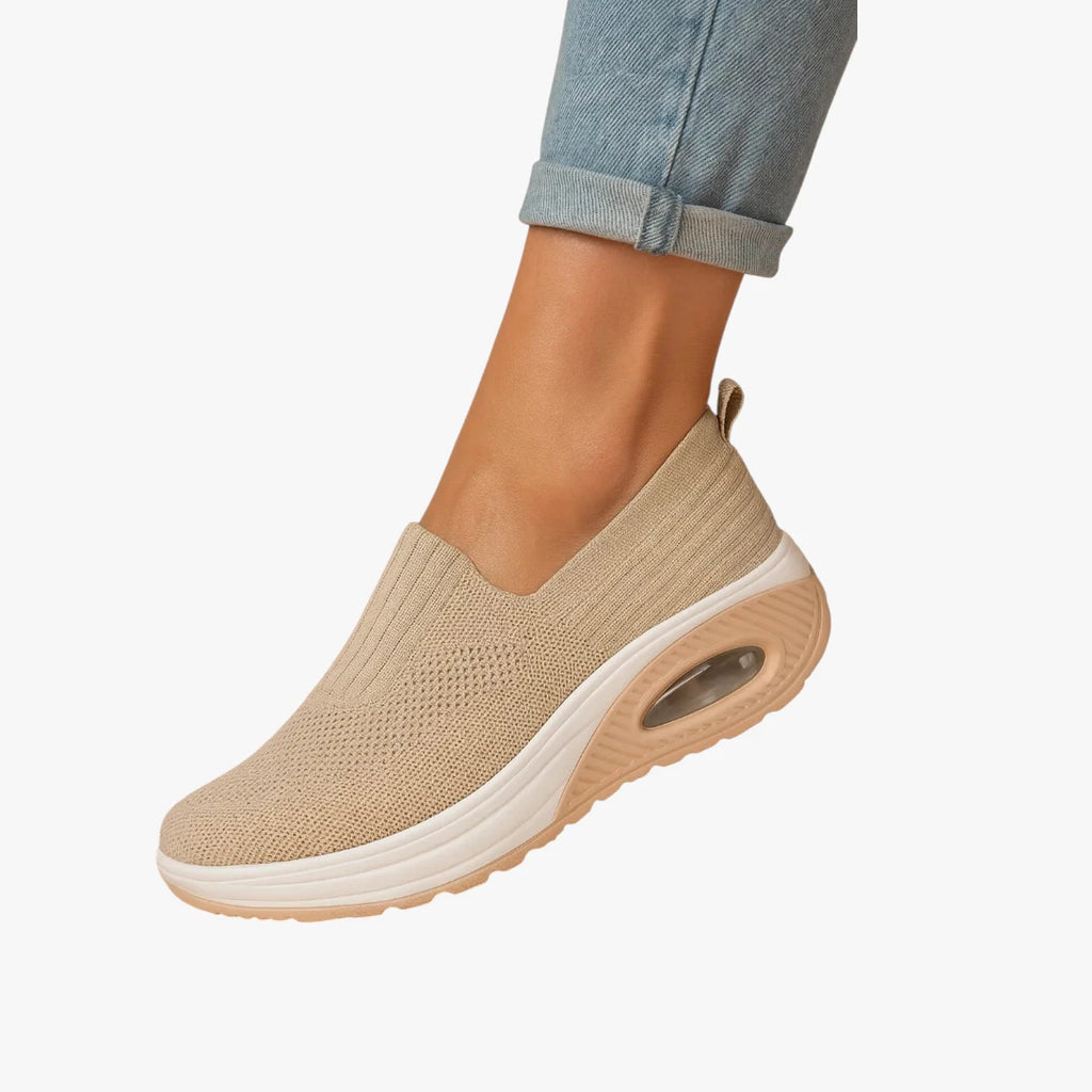 Dame Lette Slip-on Sneakers med Hæl og Svangstøtte
