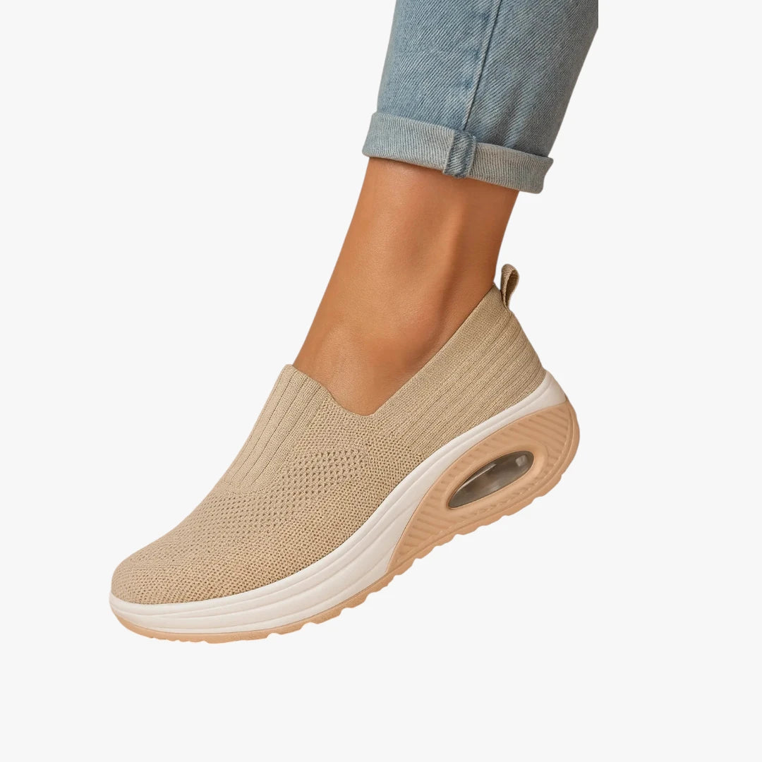 Dame Lette Slip-on Sneakers med Hæl og Svangstøtte