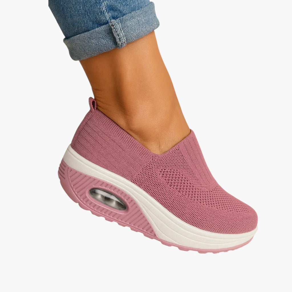 Dame Lette Slip-on Sneakers med Hæl og Svangstøtte