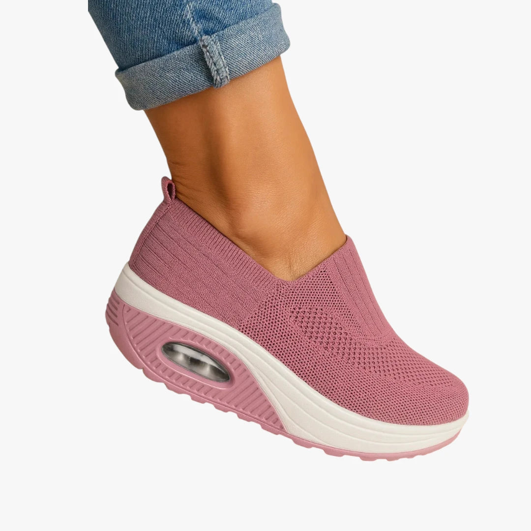 Dame Lette Slip-on Sneakers med Hæl og Svangstøtte