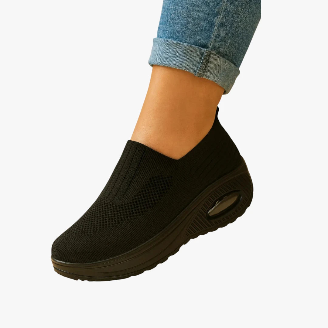 Dame Lette Slip-on Sneakers med Hæl og Svangstøtte
