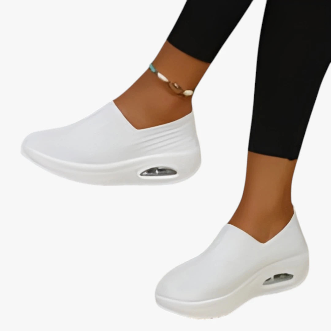 Dame Lette Slip-on Sneakers med Hæl og Svangstøtte