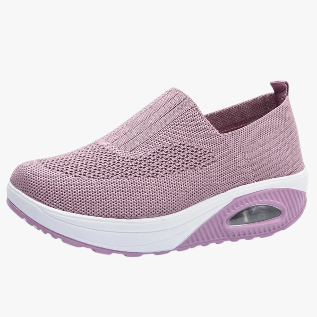 Dame Lette Slip-on Sneakers med Hæl og Svangstøtte
