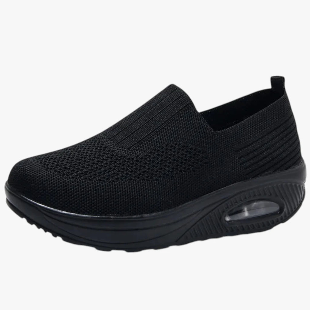 Dame Lette Slip-on Sneakers med Hæl og Svangstøtte