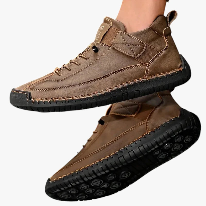 Dame Lette Slip-on Sneakers med Velcro og Snøre