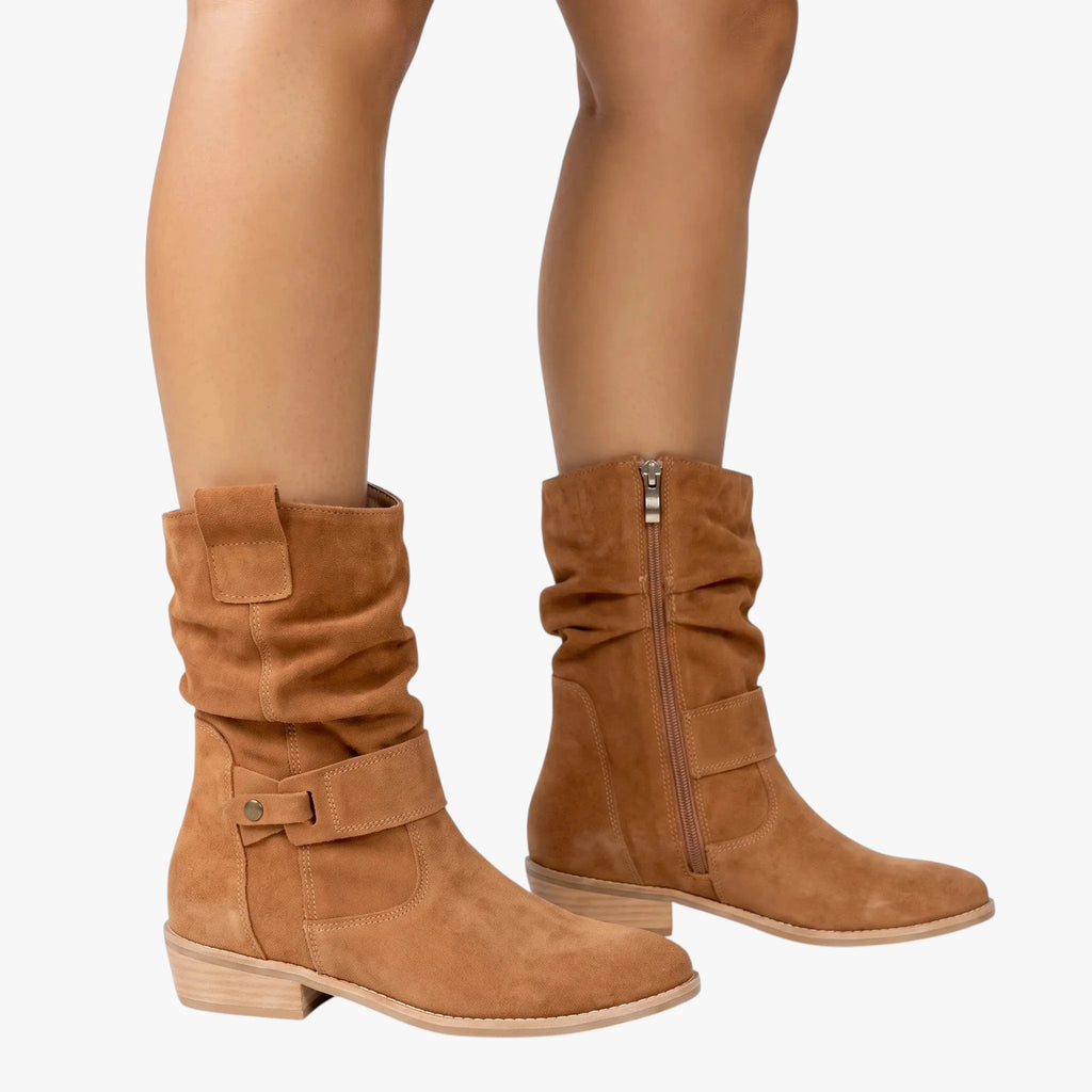 Dame Lette Støvler med Lynlås og Hæl