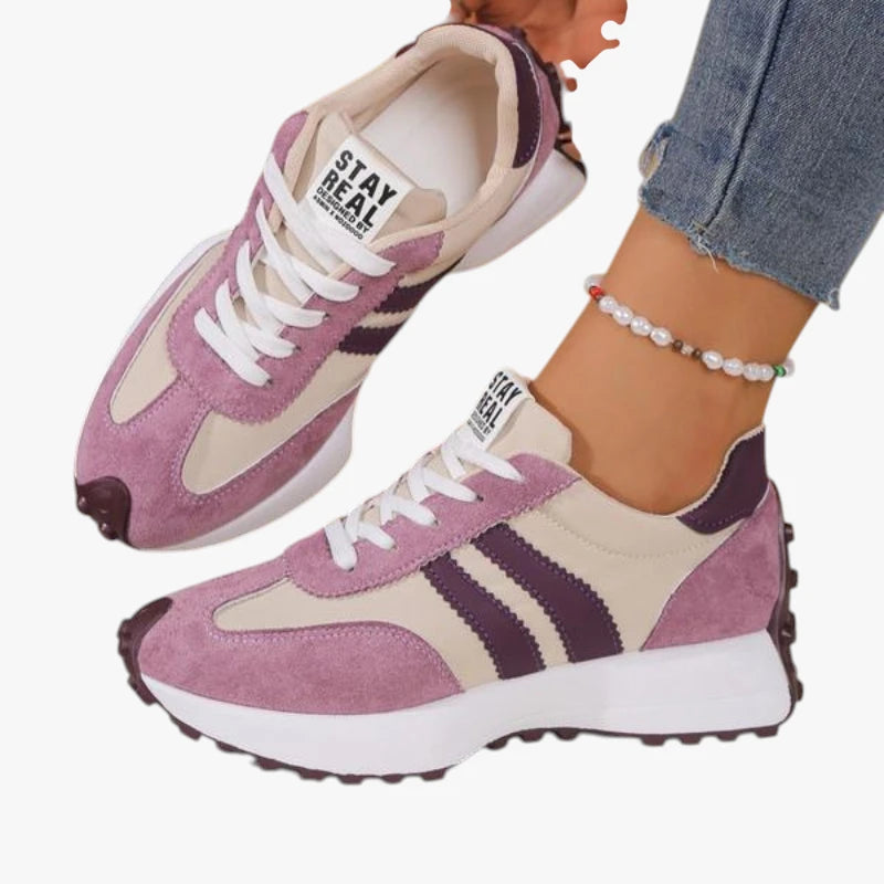 Dame Lette Sunde Sneakers med Svangstøtte og Snøre
