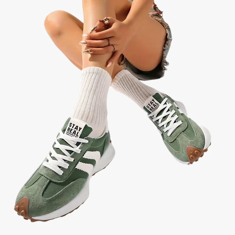 Dame Lette Sunde Sneakers med Svangstøtte og Snøre