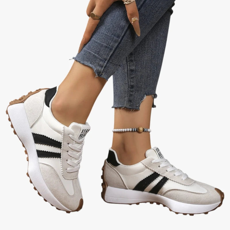 Dame Lette Sunde Sneakers med Svangstøtte og Snøre