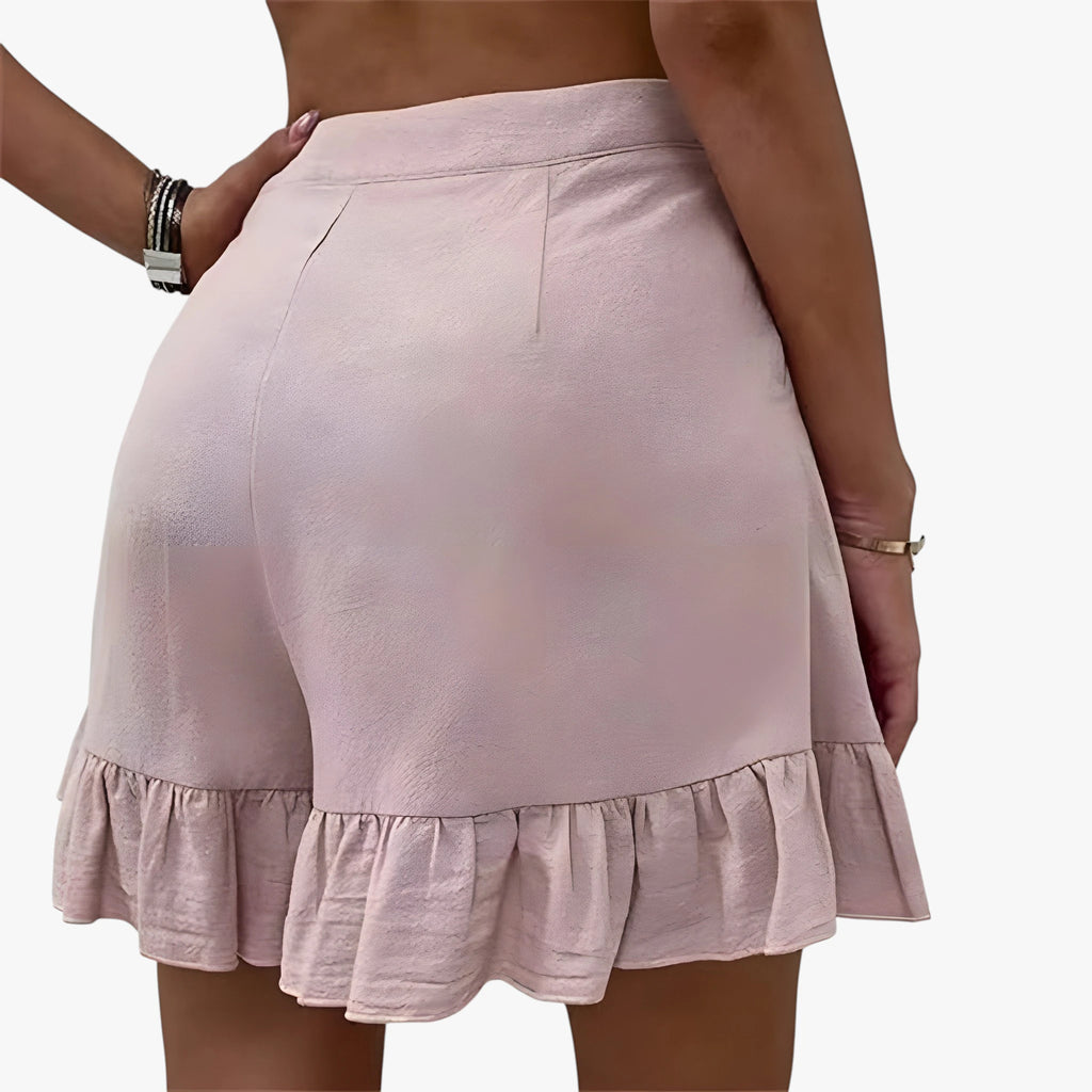 Dame Løse Shorts med Lommer og Knapper