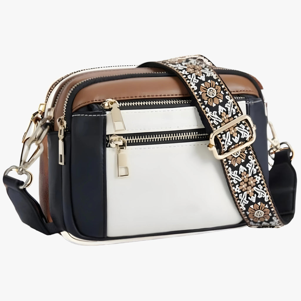 Dame Mini Crossbody Taske med Lynlås og Rem