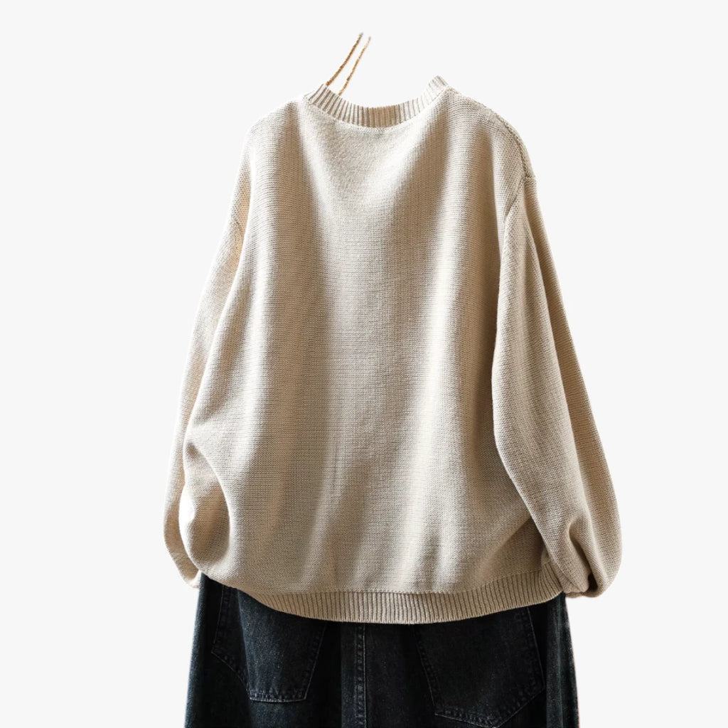 Dame Oversize Cardigan med Knapper