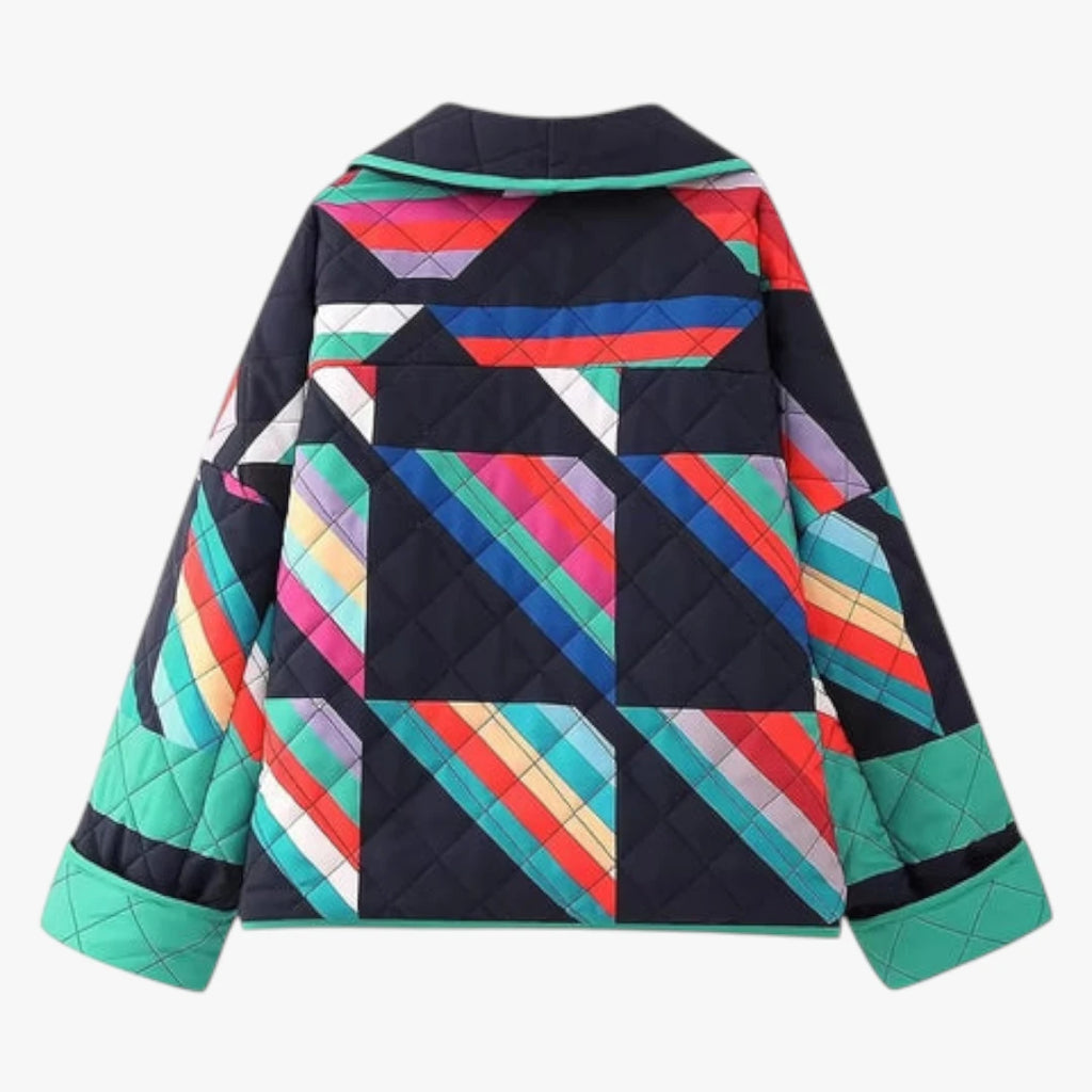 Dame Oversize Quiltet Jakke med For