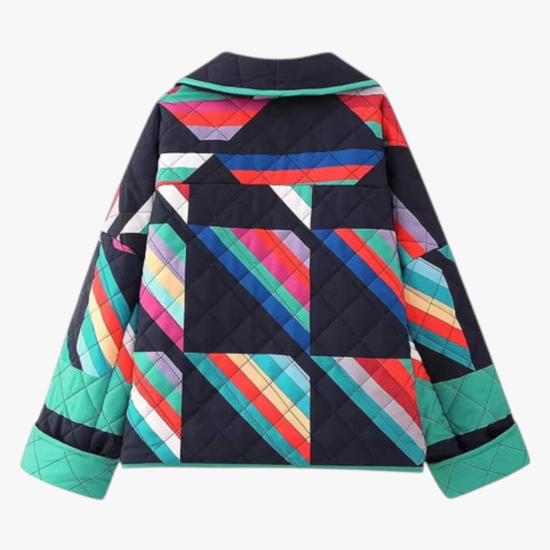 Dame Oversize Quiltet Jakke med For