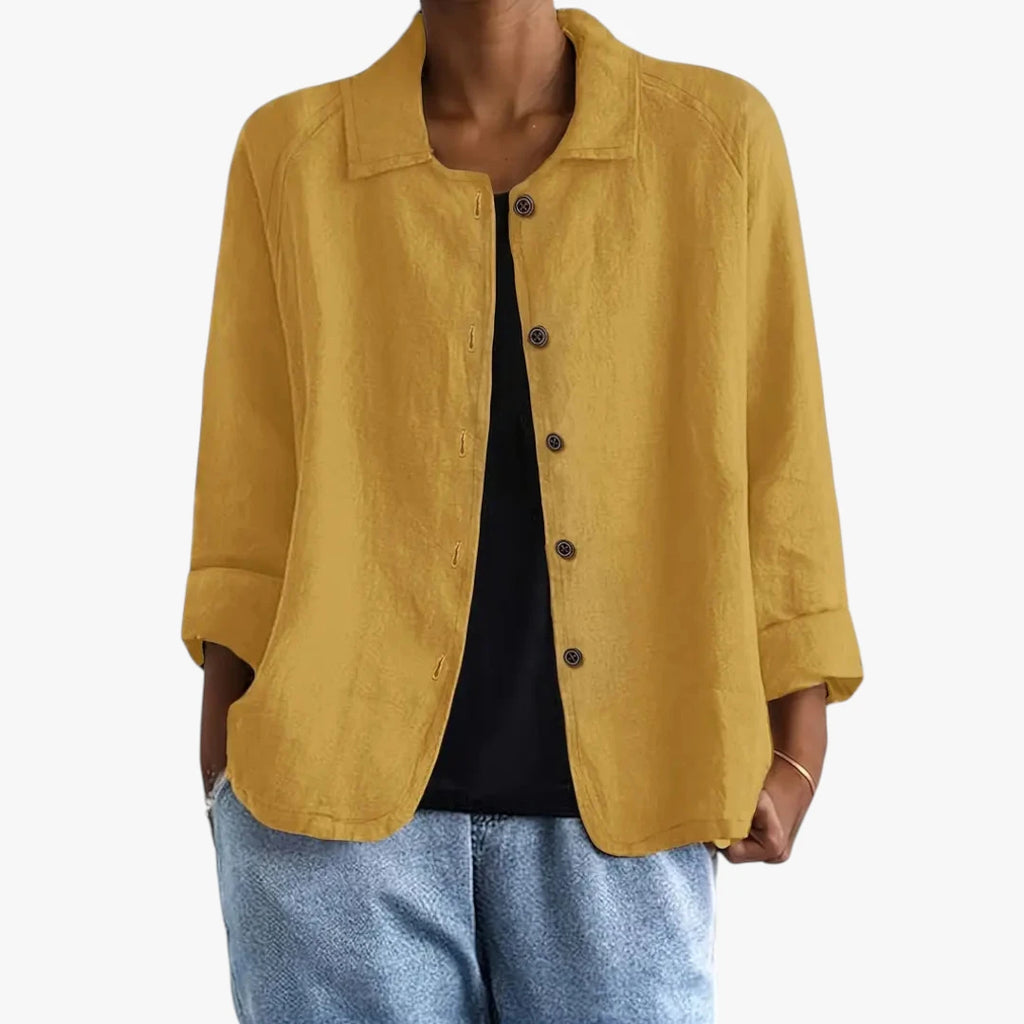 Dame Oversize Sommerjakke med Knapper