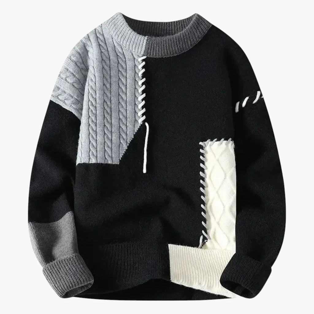 Oversize Sweater med Kabelstrik Detaljer