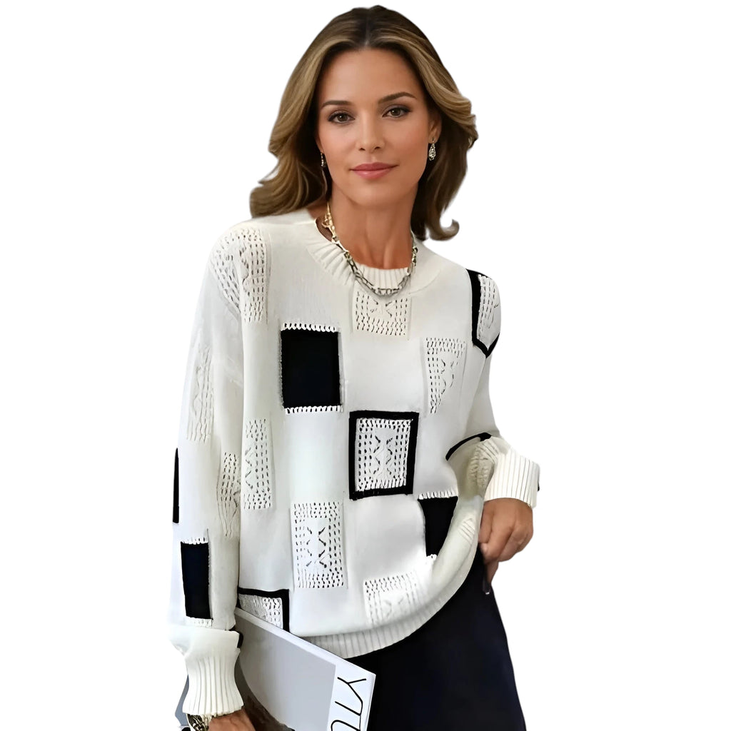 Dame Oversize Sweater med Lapper