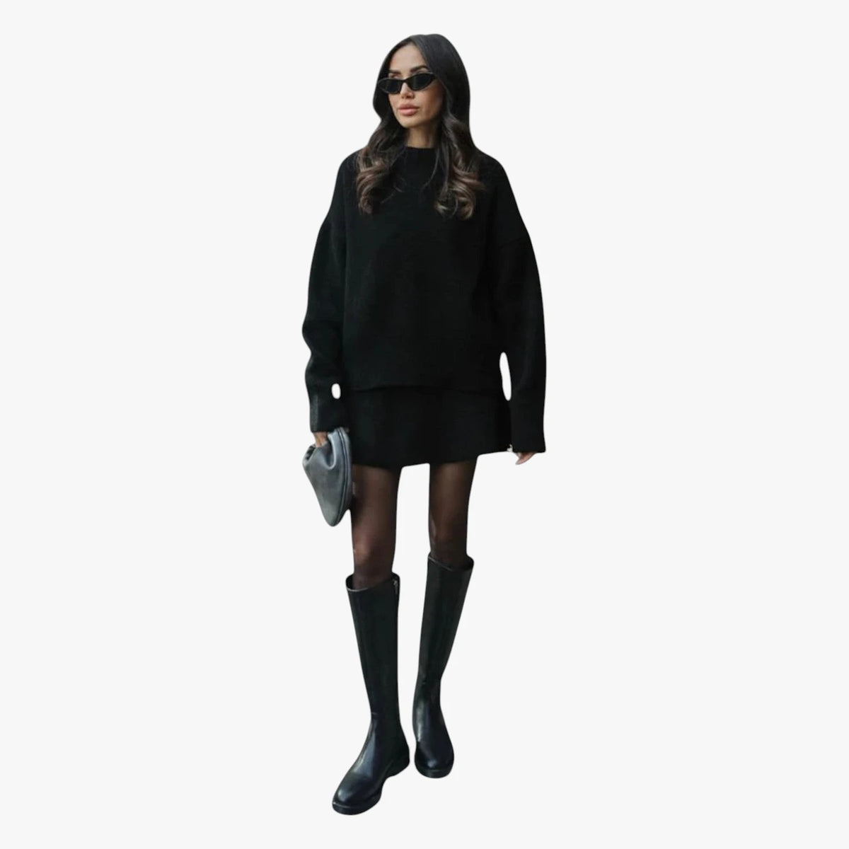 Dame Oversize Sweater med Nederdel