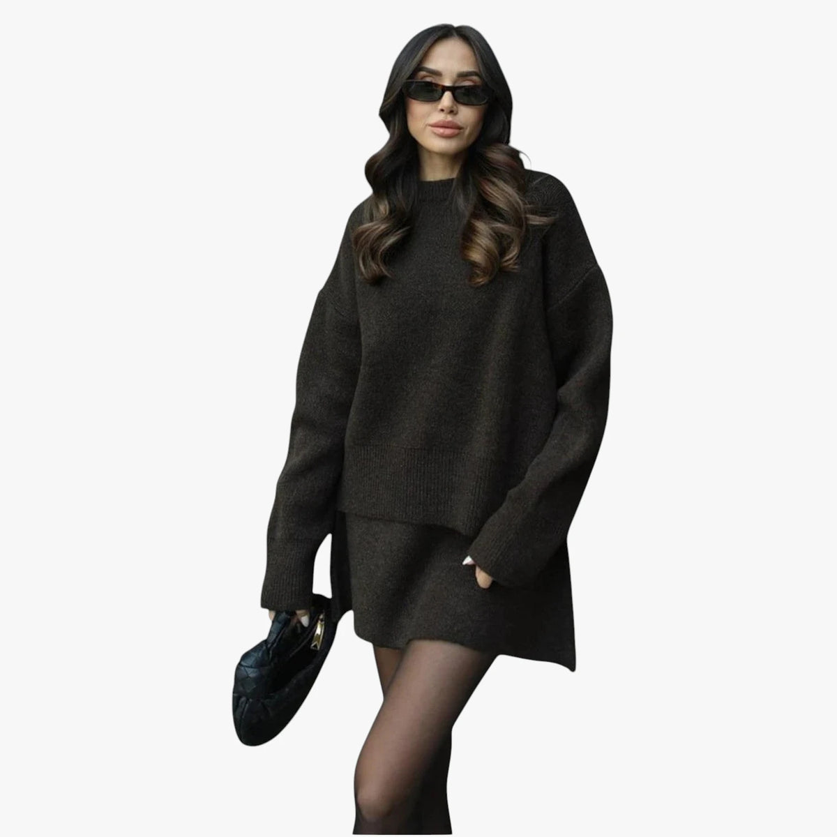 Dame Oversize Sweater med Nederdel