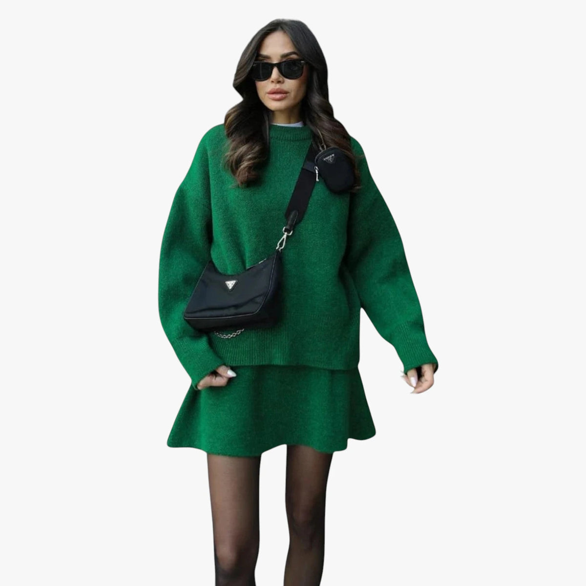Dame Oversize Sweater med Nederdel